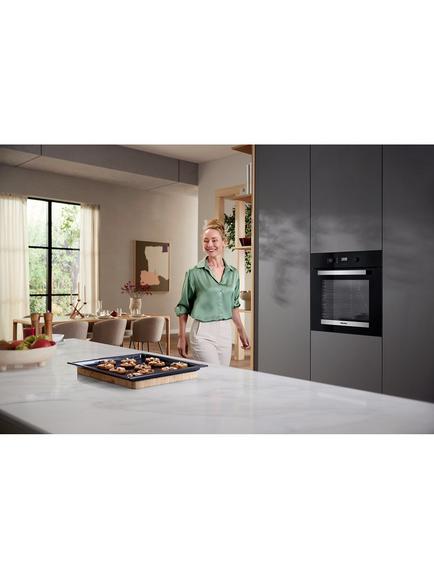 Miele H2455BP Built-In Electric Single Oven, Black - view 2, Black