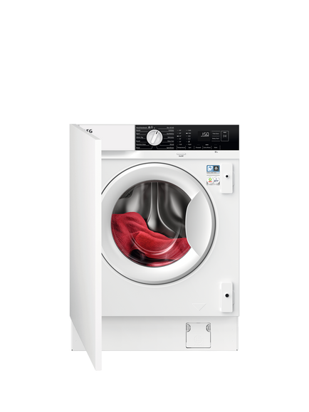 AEG LFX6G7434BI Integrated Washing Machine, 7kg Load, 1400rpm Spin, White, White