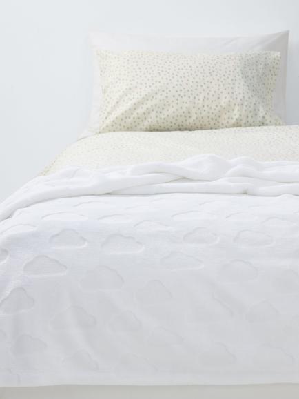 John Lewis Cloud Baby Blanket, White