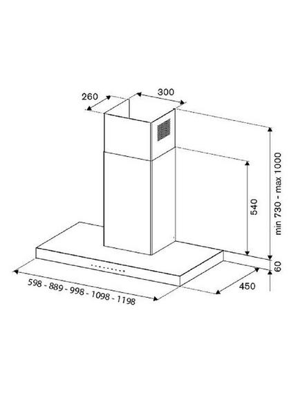 Bertazzoni Master Series KT100P1 100cm Chimney Cooker Hood - view 2, Stainless Steel