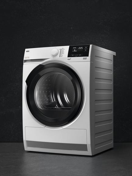 AEG TR719A4B Freestanding Heat Pump Tumble Dryer, 9kg Load, White - view 2, White