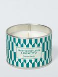 John Lewis Frosted Mistletoe & Eucalyptus Scented Tin Candle, 215g