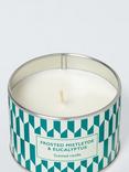 John Lewis Frosted Mistletoe & Eucalyptus Scented Tin Candle, 215g