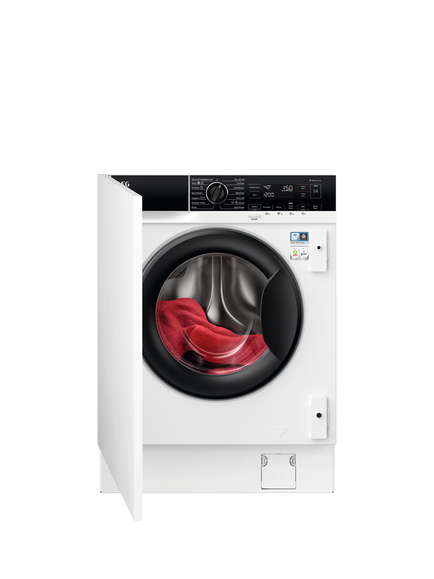 AEG L7WC84636BI Integrated Washer Dryer, 8/4kg Load, 1600rpm Spin, White, White