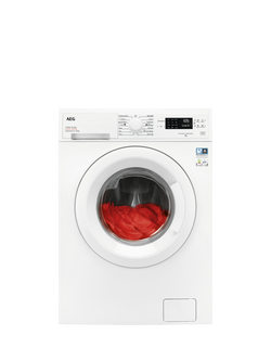 AEG LWX60746B WD Freestanding Washer Dryer, 7kg/4kg Load, 1600rpm Spin, White, White
