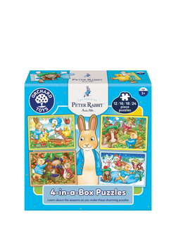Orchard Toys Peter Rabbit 4-in-a-Box Puzzles, Multi