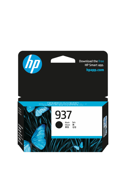HP 937 Black Original Ink Cartridge, Black
