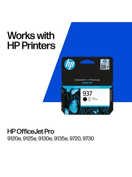 HP 937 Black Original Ink Cartridge - view 2, Black
