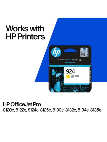 HP 924 Yellow Original Ink Cartridge - view 2, Yellow