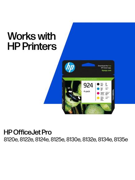 HP 924 Black, Cyan, Magenta & Yellow Multipack Original Ink Cartridges, Pack of 4 - view 2, Multi