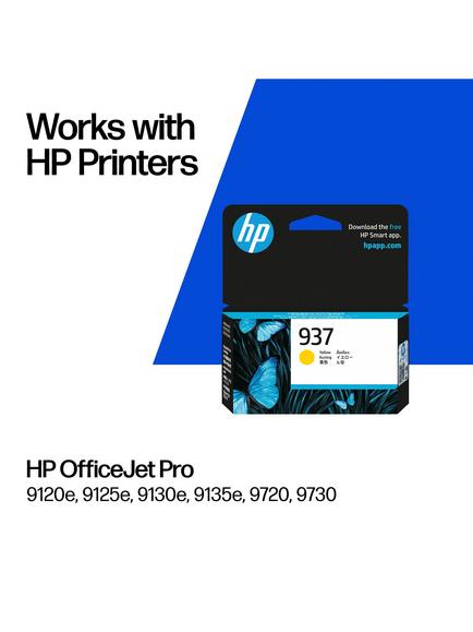 HP 937 Yellow Original Ink Cartridge - view 2, Yellow