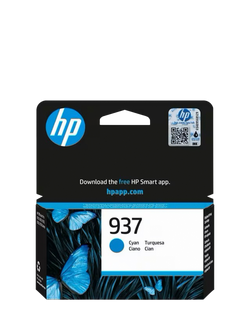 HP 937 Cyan Original Ink Cartridge, Cyan