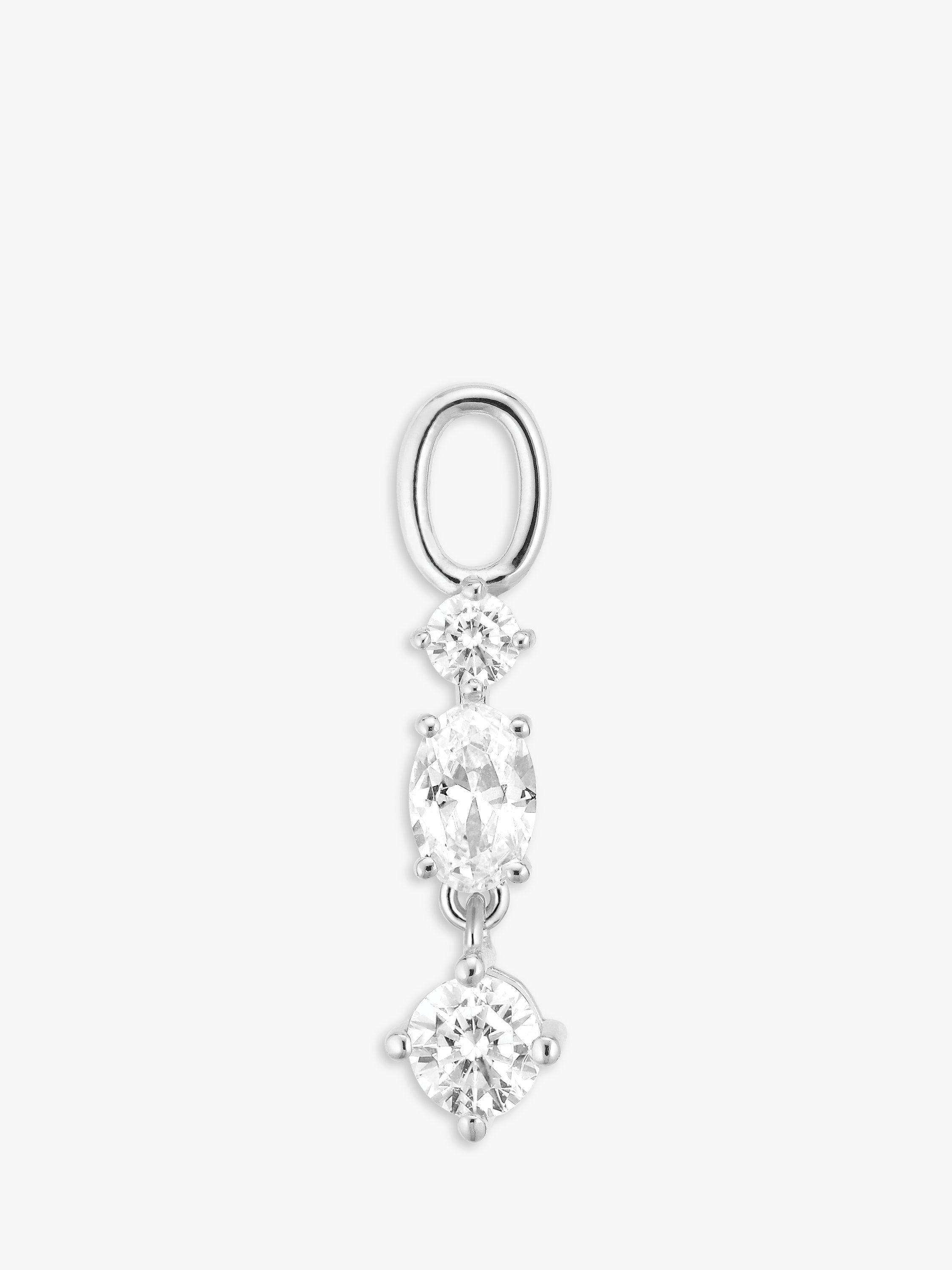 Product image 1 of 2, which shows Sif Jakobs Jewellery Sterling Silver Cubic Zirconia Earring Charm, Silver