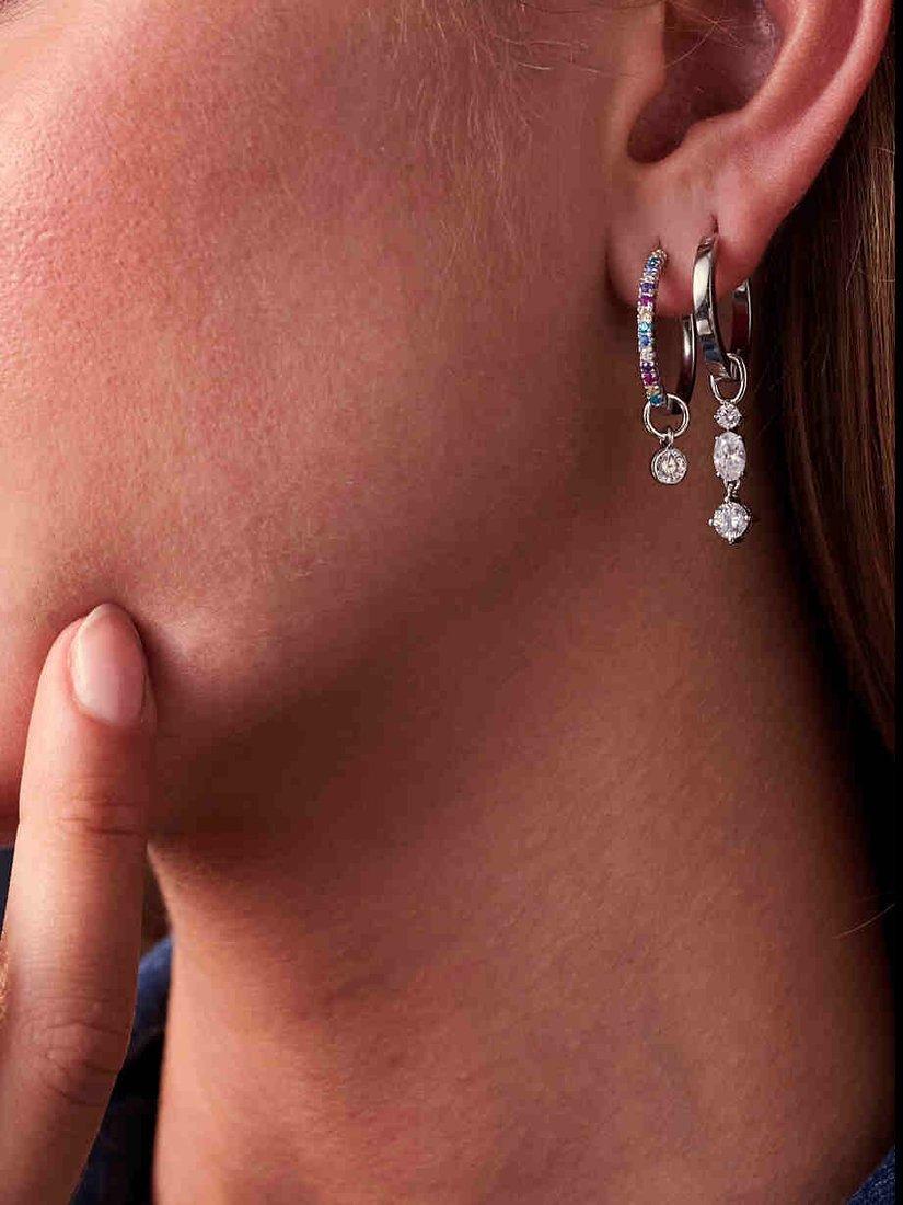 Product image 2 of 2, which shows Sif Jakobs Jewellery Sterling Silver Cubic Zirconia Earring Charm, Silver
