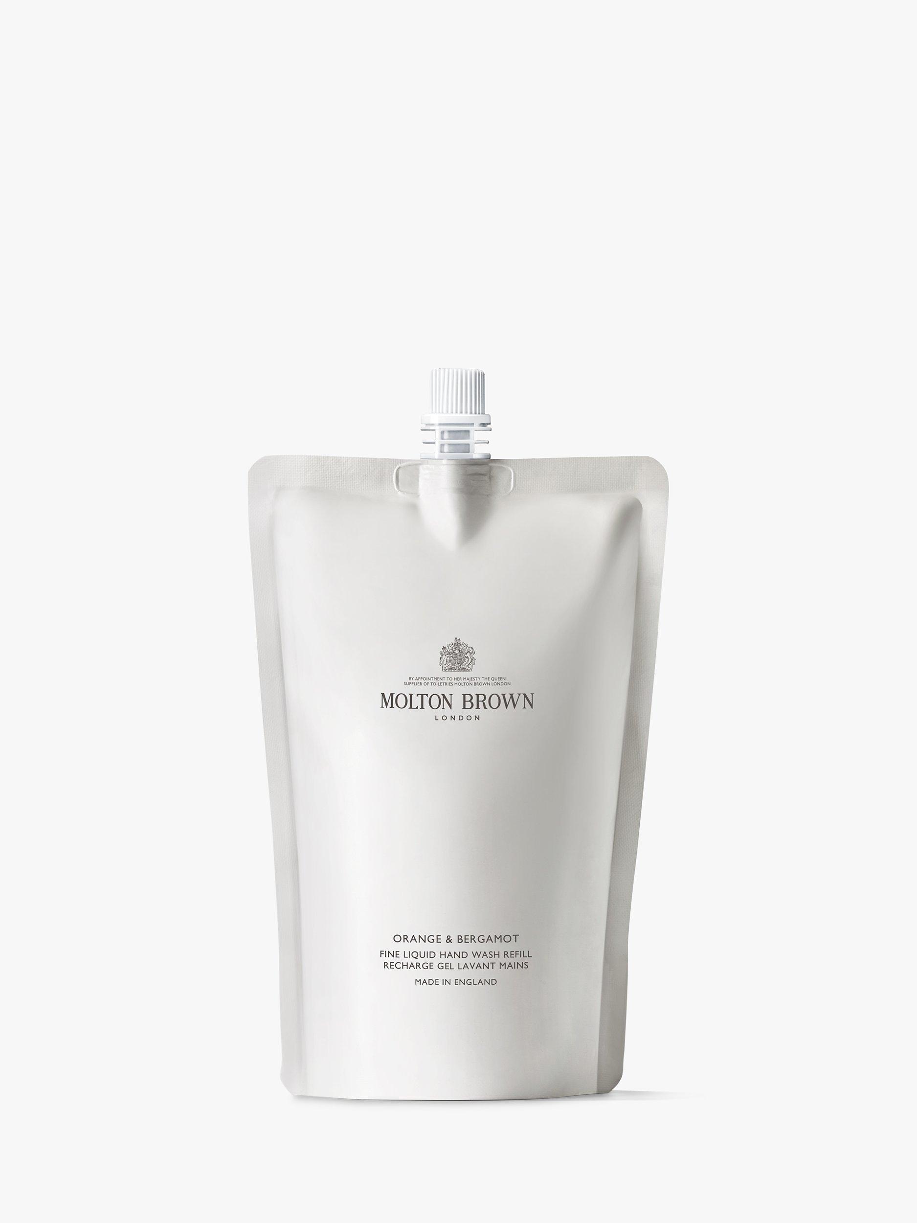 Product image 1 of 3, which shows Molton Brown Orange & Bergamot Fine Liquid Hand Wash Refill, 400ml