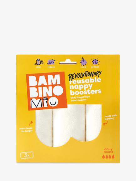 Bambino Mio Revolutionary Reusable Daily Nappy Booster, Pack of 3 - view 2, Multi