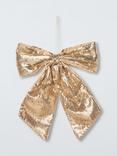 John Lewis Sequin Bow, Gold