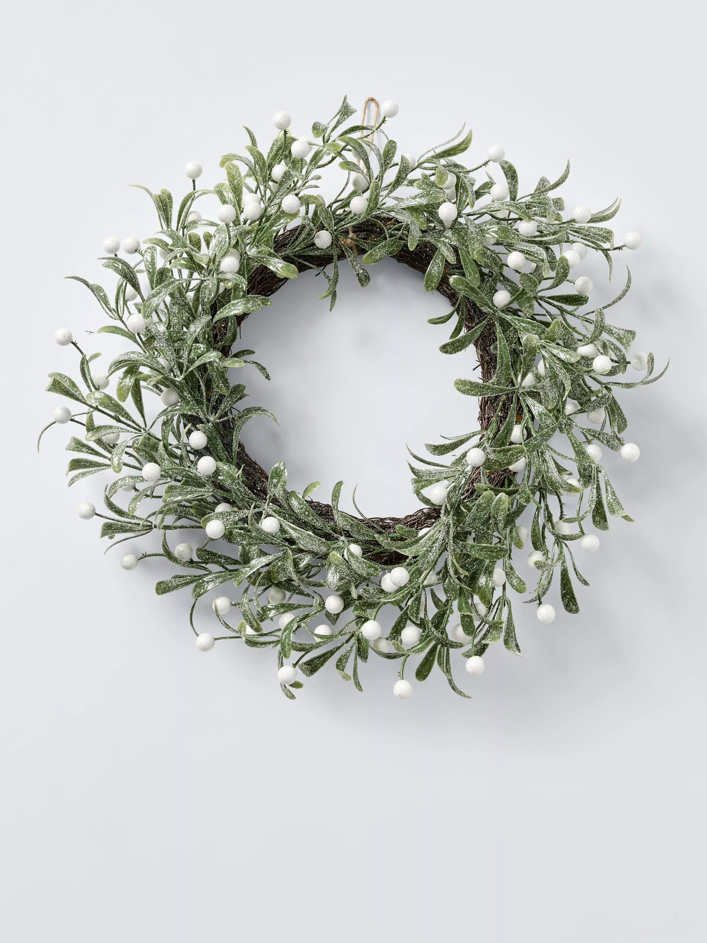 Store Sparkle Holiday Mistletoe Twig Wreath