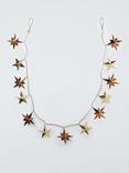 John Lewis Metal Star Garland, Gold, L180cm