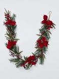 John Lewis Poinsettia Garland, L180cm