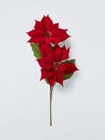 John Lewis Double Poinsettia Stem, Red