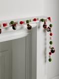 John Lewis Puddings and Robins Felt Pom Pom Garland, Multi, L180cm