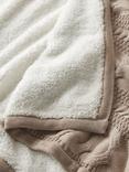 John Lewis Cable Knit Fleece, Almond