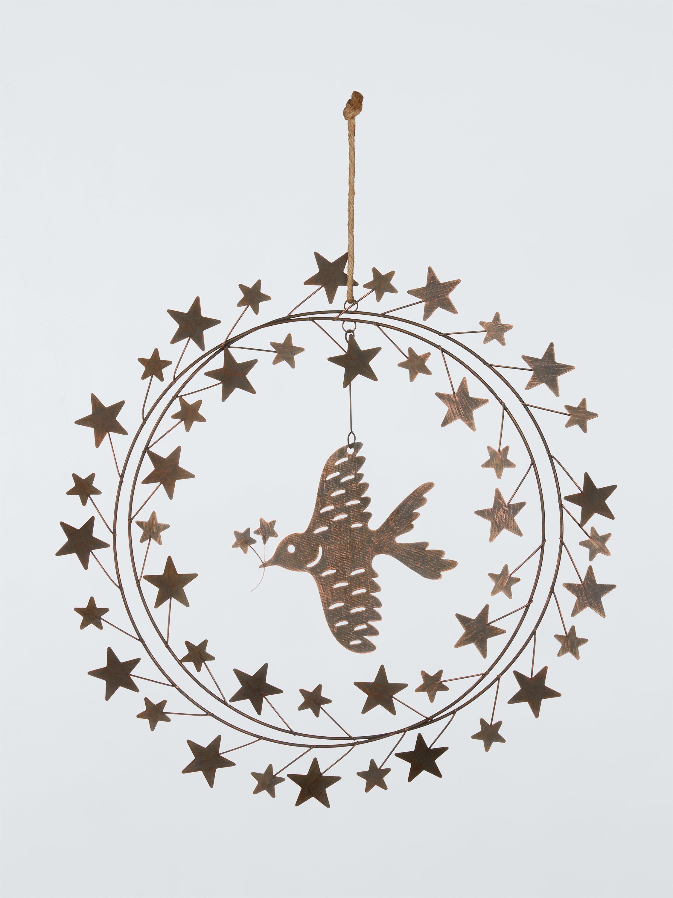 John Lewis Bird and Stars Metal Hanging Decoration