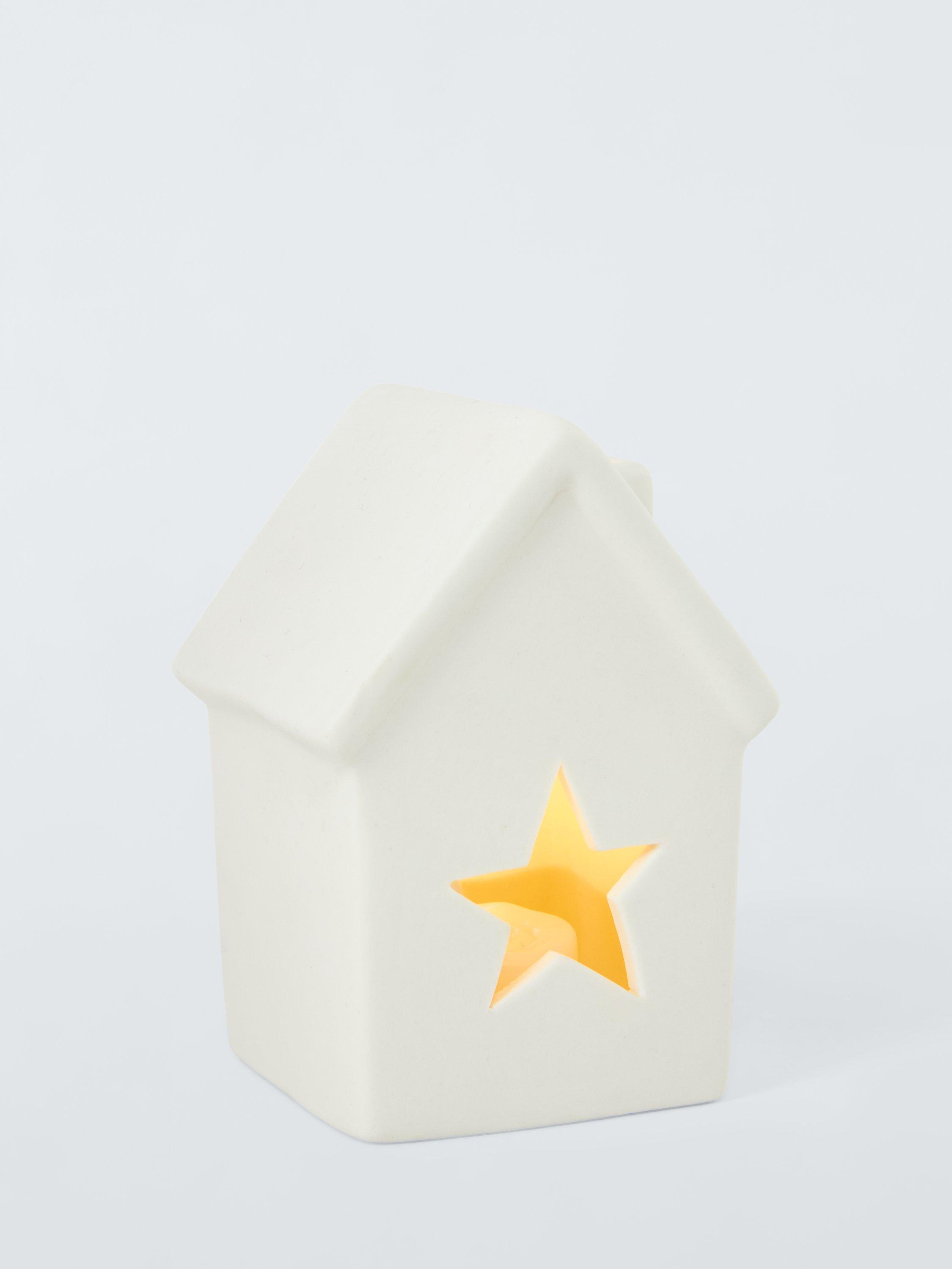 John Lewis Ceramic Mini Star House LED Decoration