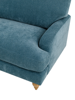 John Lewis Clover Armchair, Light Leg - view 2, Chunky Chenille Teal