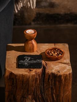 Selbrae House Golf Square Slate Coaster, Natural - view 2, 