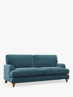John Lewis Clover Large 3 Seater Sofa, Light Leg, Chunky Chenille Teal