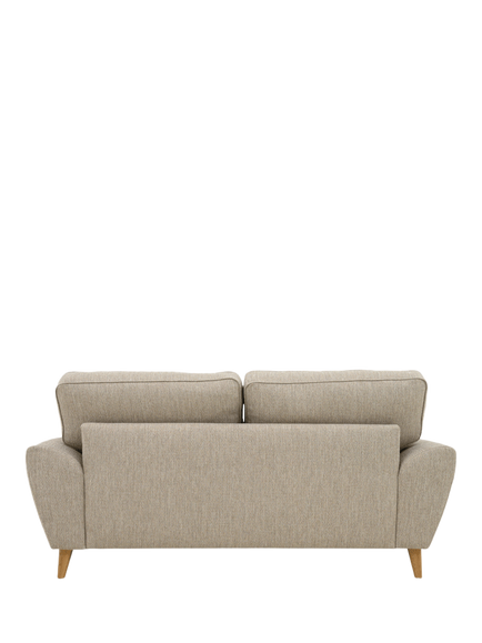 John Lewis Ambleside Large 3 Seater Sofa, Light Leg - view 2, Textured Weave Natural