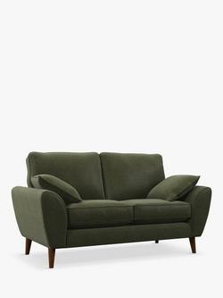 John Lewis Ambleside Small 2 Seater Sofa, Dark Leg, Textured Weave Green