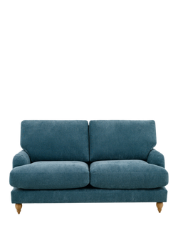 John Lewis Clover Small 2 Seater Sofa, Light Leg, Chunky Chenille Teal