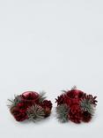 John Lewis Festive Pinecone Votive Holder Decoration, Set of 2, Multi