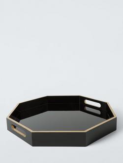 John Lewis Octagon Tray, 45cm, FSC-Certified (MDF), Black