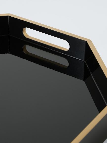 John Lewis Octagon Tray, 45cm, FSC-Certified (MDF) - view 2, Black