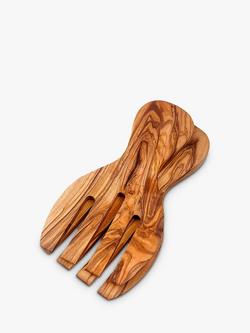 Selbrae House Olive Wood Salad Server Hands, Natural
