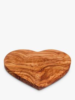 Selbrae House Olive Wood Heart Serve Board, 21cm, Natural, 