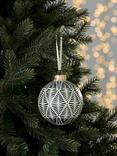 John Lewis Trinket & Treasure Diamond Leaves Bauble