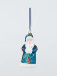 John Lewis Dawn & Dusk Flock Trim Santa Bauble