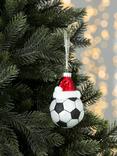 John Lewis Santa Hat Football Bauble