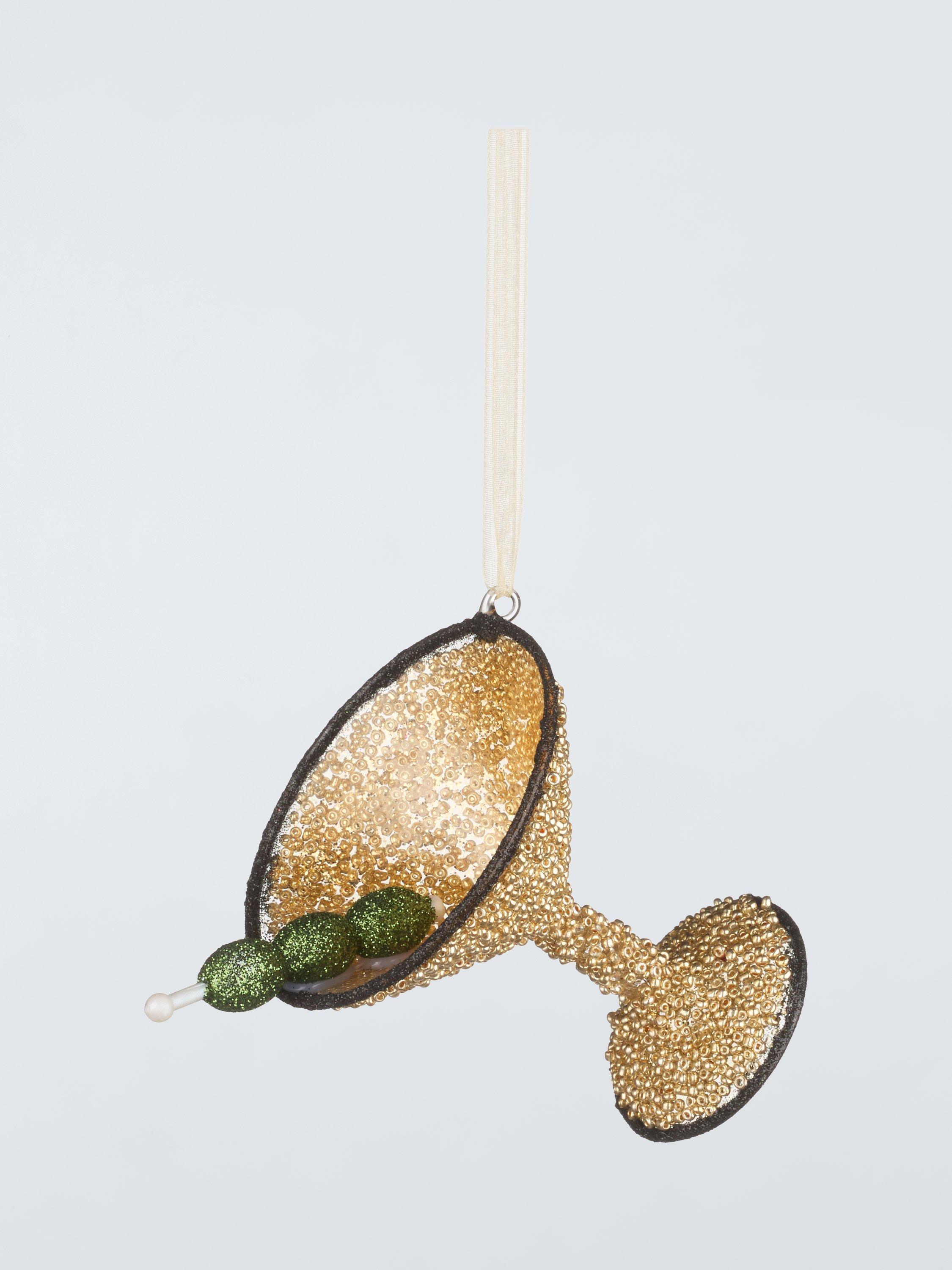 John Lewis Wisdom & Wonder Martini Glass Beaded Tree Decoration