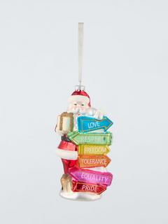 John Lewis Pride Santa Bauble