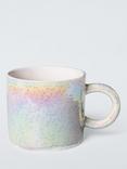 John Lewis Iridescent Stoneware Mug, 400ml, Pearl/Multi