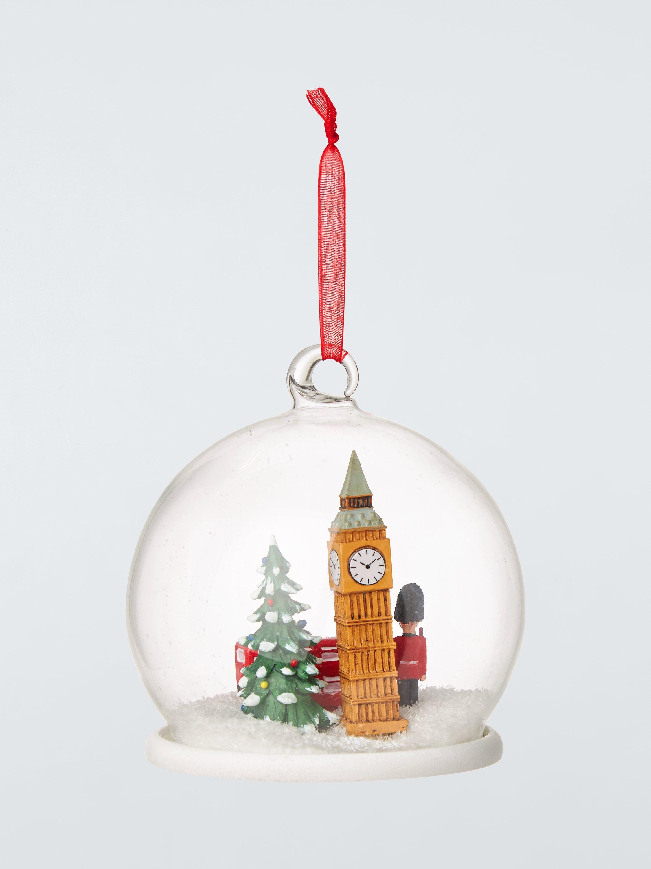 John Lewis Tourism London Scene Snowglobe Bauble
