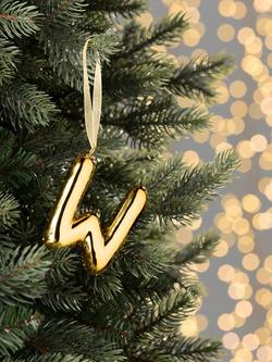 John Lewis Balloon Letter Bauble - view 2, Silver/Multi