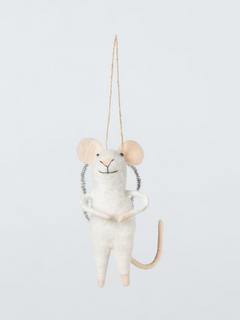 John Lewis Angel Mouse Felt Tree Decoration