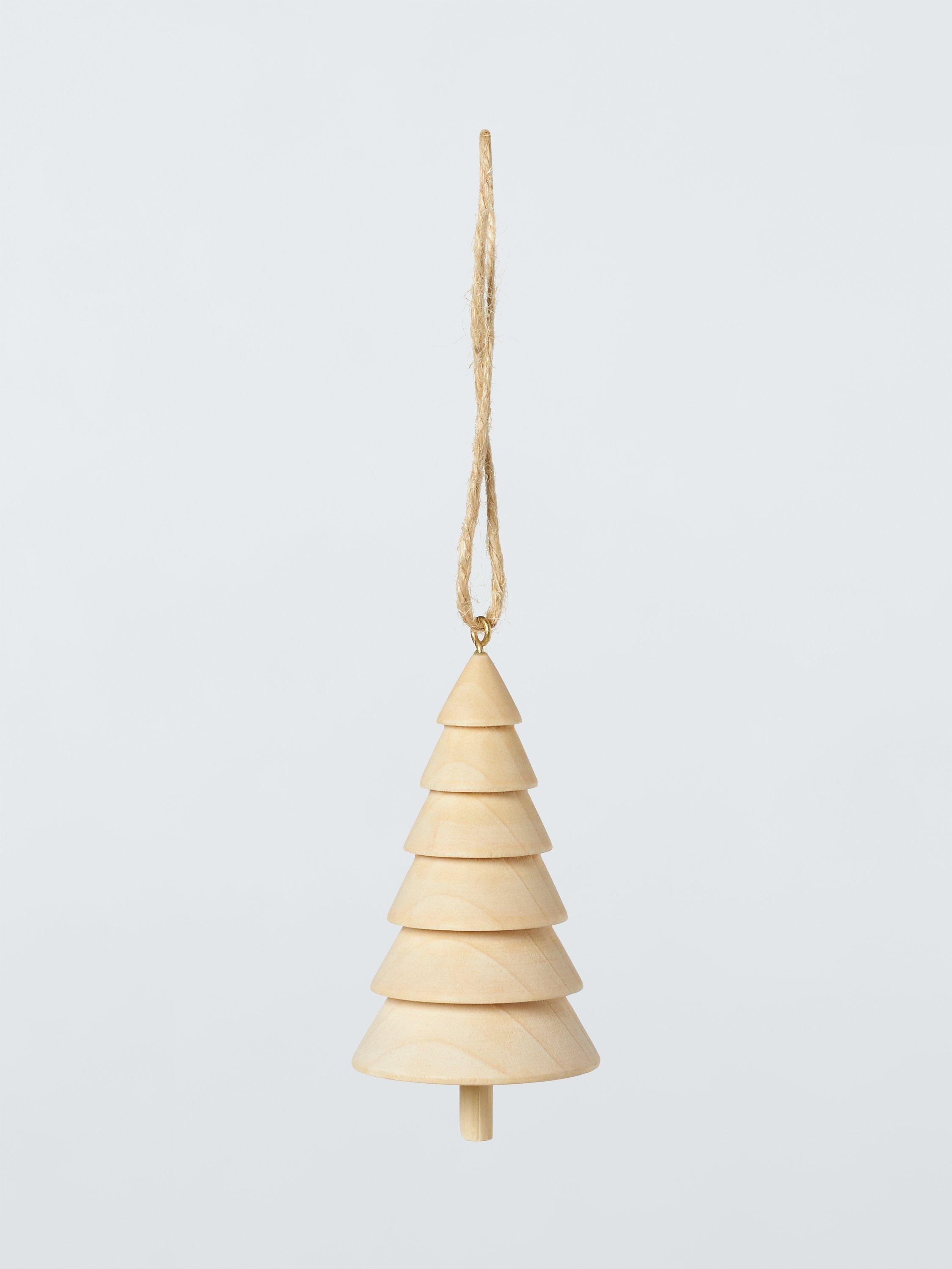 John Lewis Trinket & Wood Cone Tree Decoration